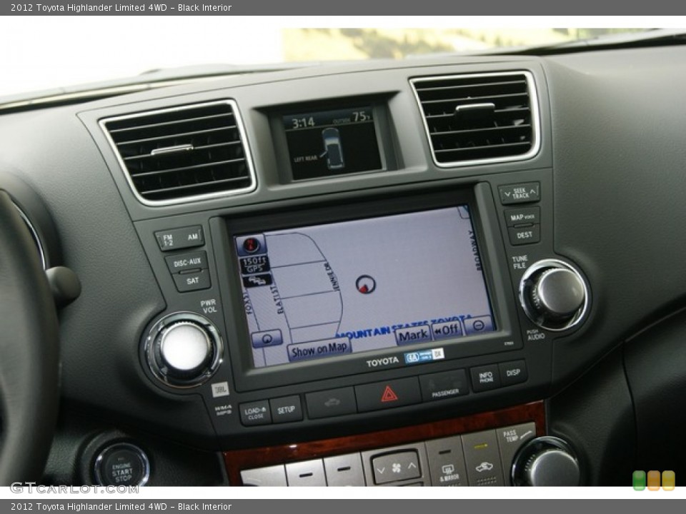 Black Interior Navigation for the 2012 Toyota Highlander Limited 4WD #53970198