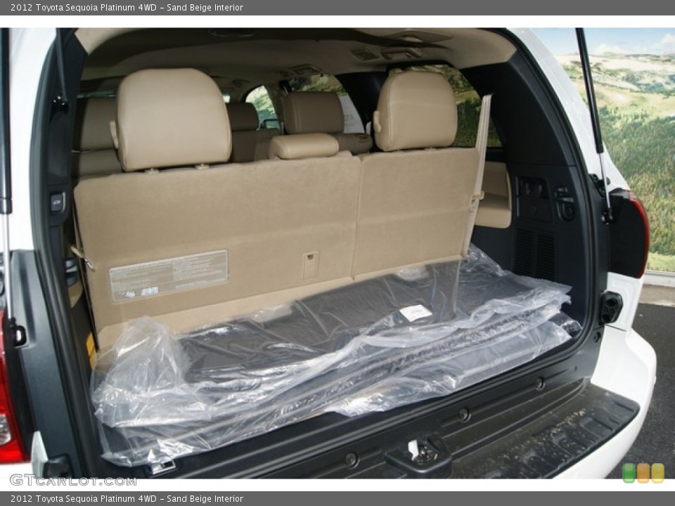 Sand Beige Interior Trunk for the 2012 Toyota Sequoia Platinum 4WD #53970324