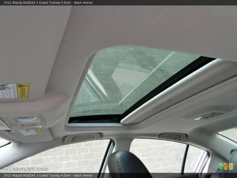 Black Interior Sunroof for the 2012 Mazda MAZDA3 s Grand Touring 4 Door #53970327
