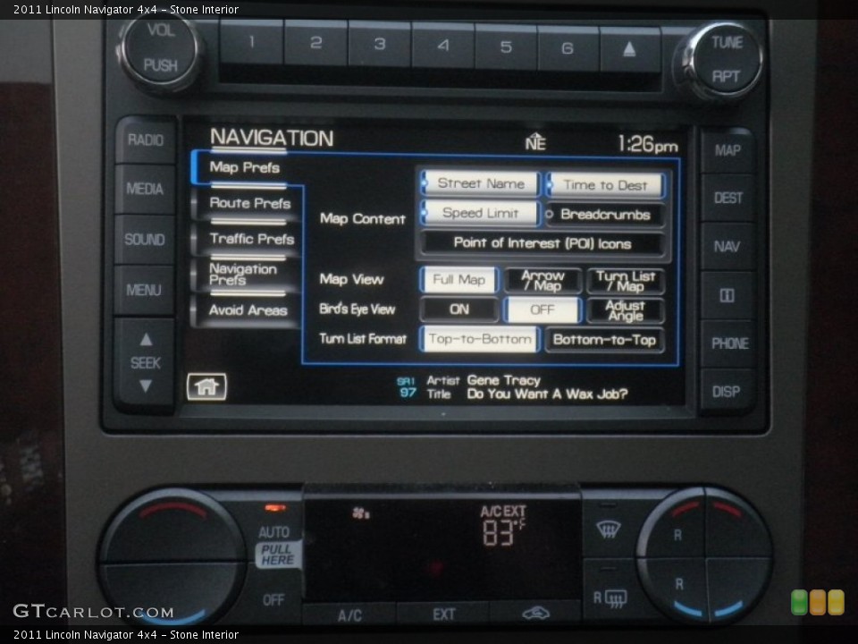 Stone Interior Controls for the 2011 Lincoln Navigator 4x4 #53971701