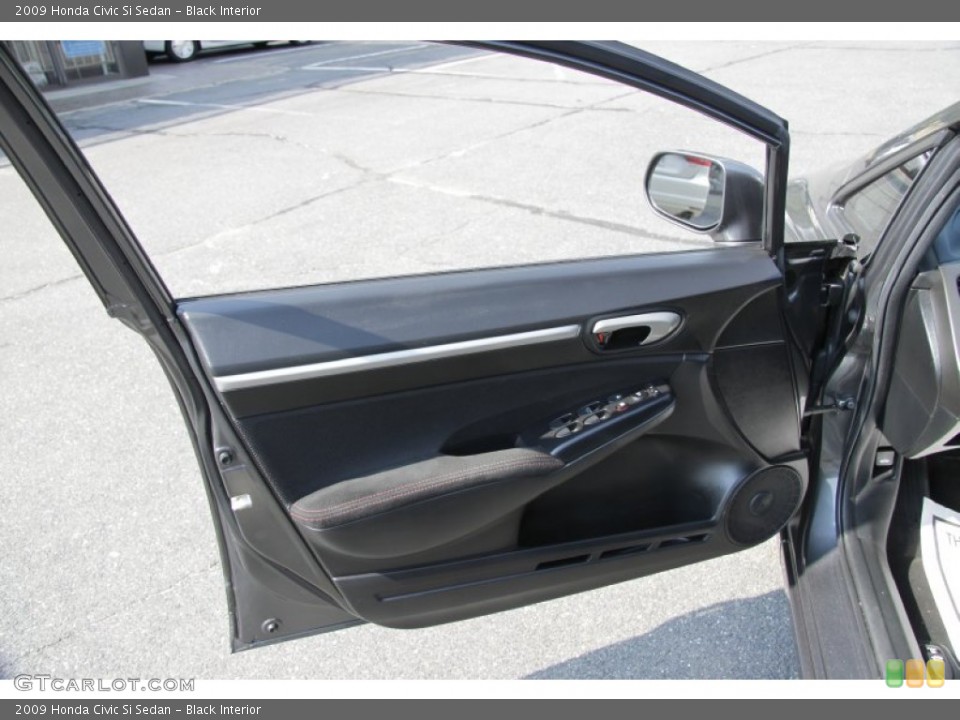Black Interior Door Panel for the 2009 Honda Civic Si Sedan #53971743