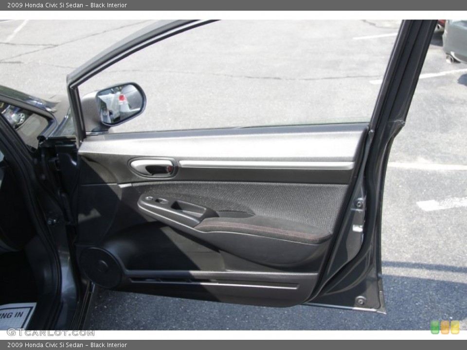 Black Interior Door Panel for the 2009 Honda Civic Si Sedan #53971791