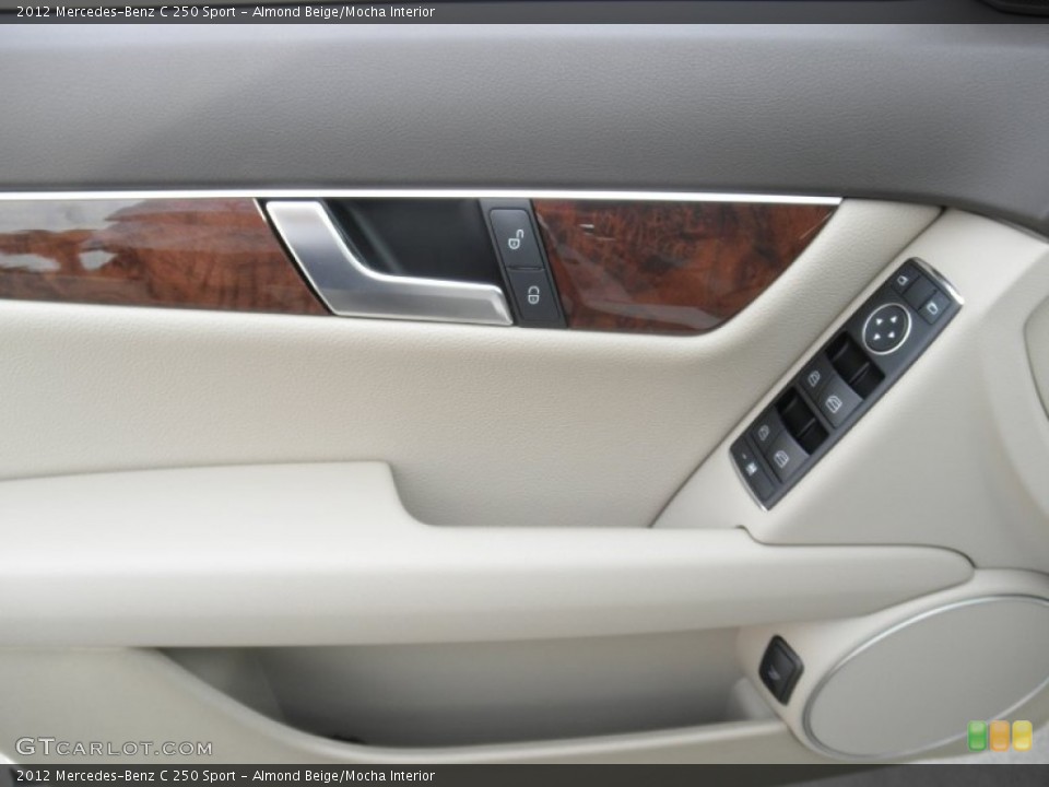 Almond Beige/Mocha Interior Door Panel for the 2012 Mercedes-Benz C 250 Sport #53971968