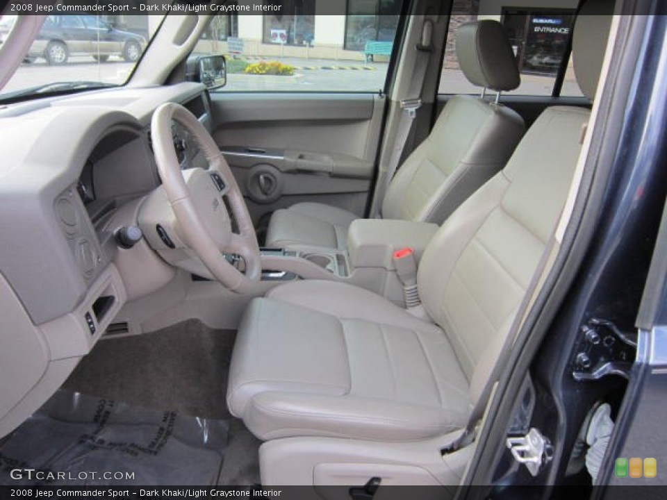 Dark Khaki/Light Graystone Interior Photo for the 2008 Jeep Commander Sport #53972724