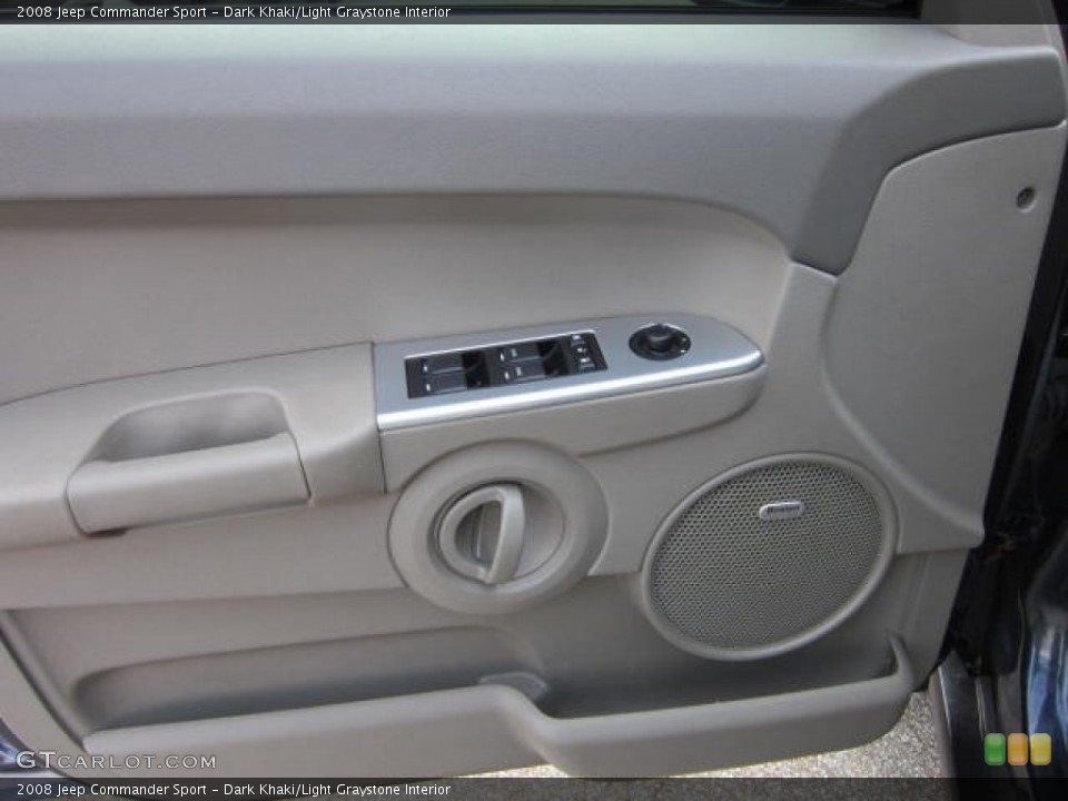 Dark Khaki/Light Graystone Interior Door Panel for the 2008 Jeep Commander Sport #53972742