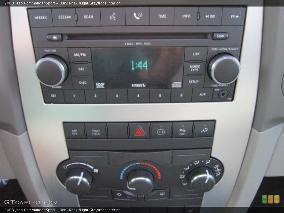Dark Khaki/Light Graystone Interior Controls for the 2008 Jeep Commander Sport #53972808