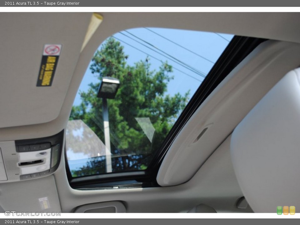 Taupe Gray Interior Sunroof for the 2011 Acura TL 3.5 #53973546