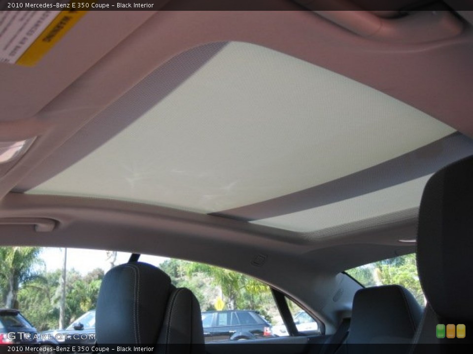 Black Interior Sunroof for the 2010 Mercedes-Benz E 350 Coupe #53974056