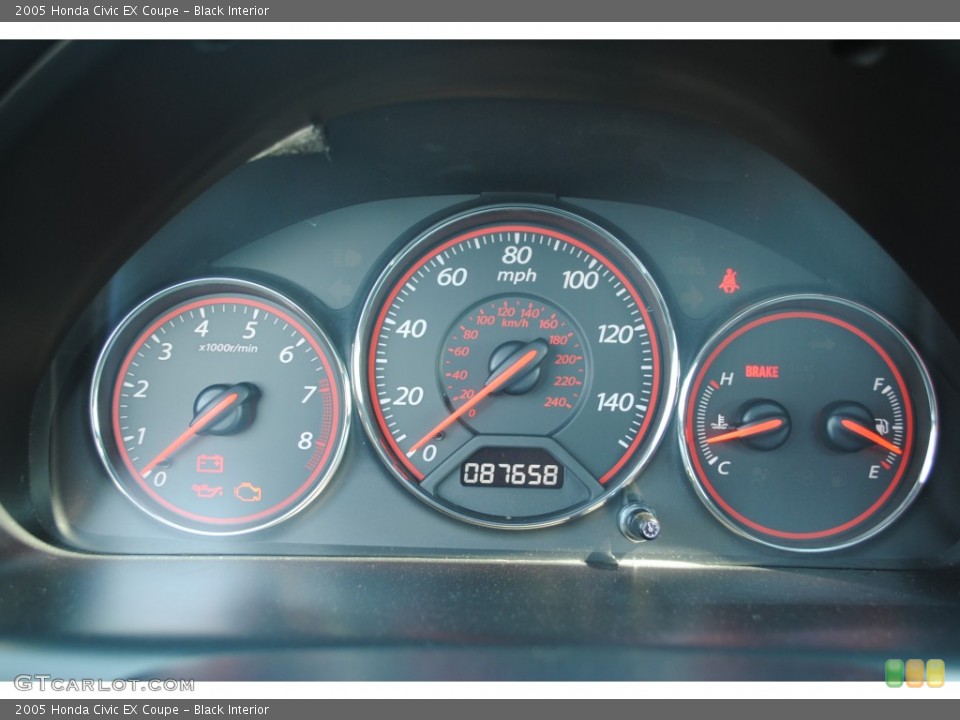 Black Interior Gauges for the 2005 Honda Civic EX Coupe #53974908