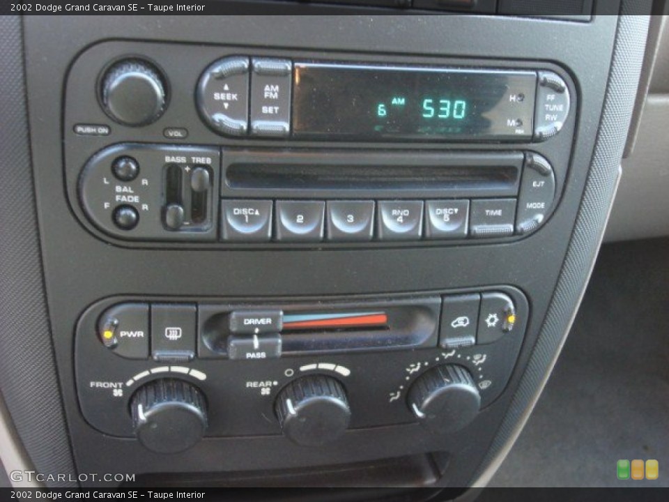Taupe Interior Audio System for the 2002 Dodge Grand Caravan SE #53975905