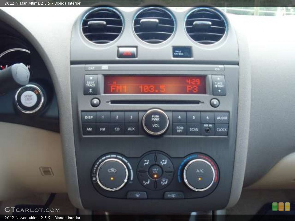 Blonde Interior Controls for the 2012 Nissan Altima 2.5 S #53978491