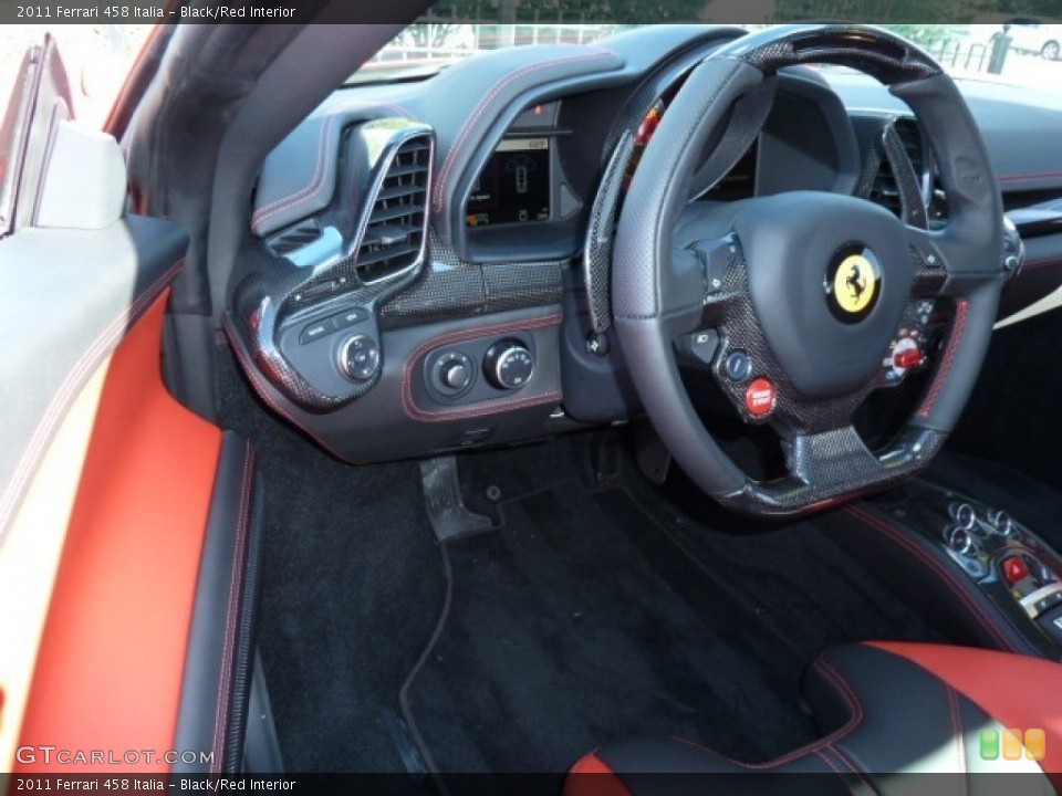 Black/Red Interior Steering Wheel for the 2011 Ferrari 458 Italia #53979730
