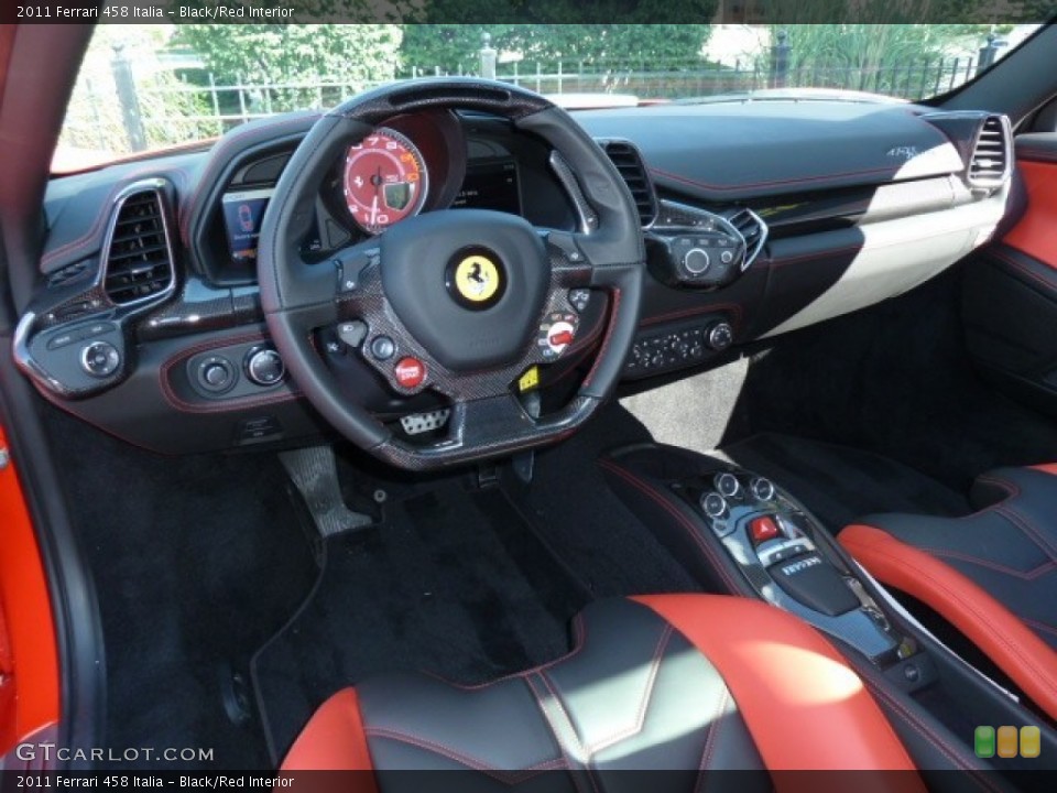 Black/Red Interior Dashboard for the 2011 Ferrari 458 Italia #53979745