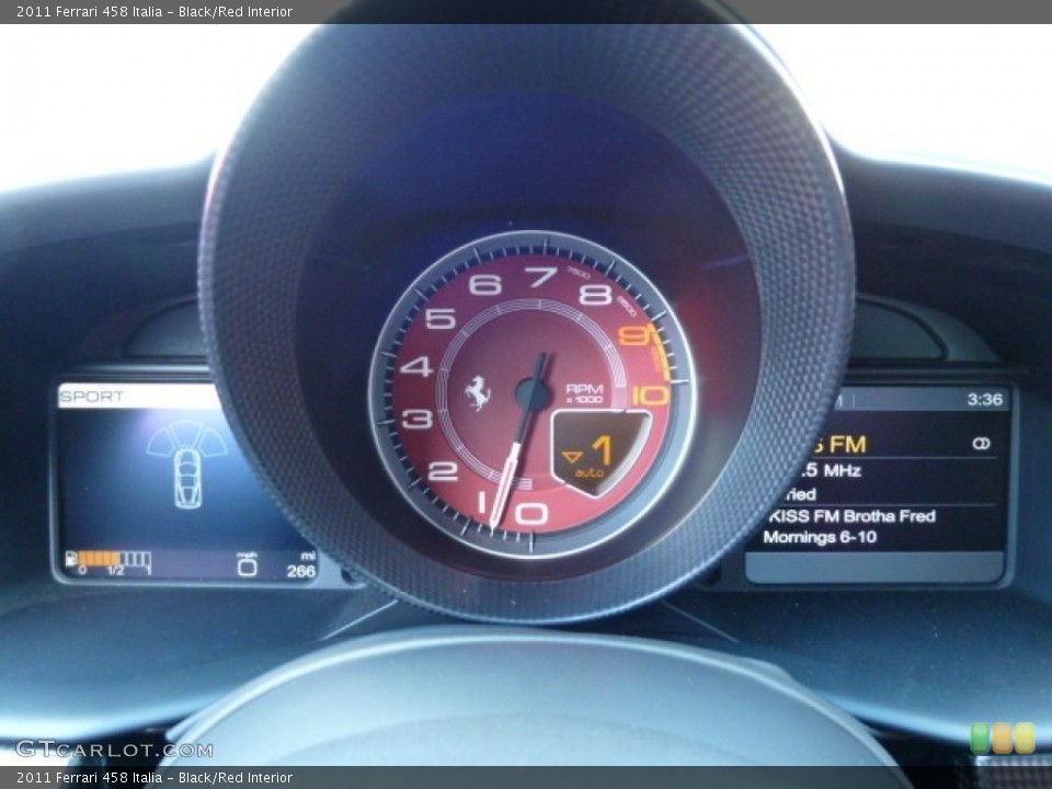 Black/Red Interior Gauges for the 2011 Ferrari 458 Italia #53979757