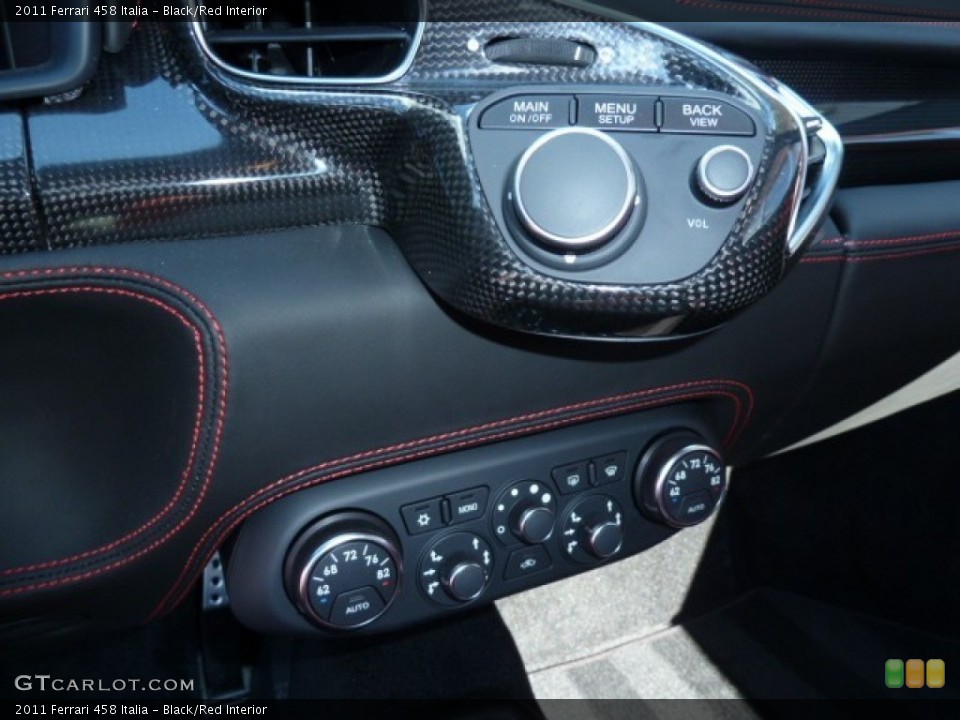 Black/Red Interior Controls for the 2011 Ferrari 458 Italia #53979778