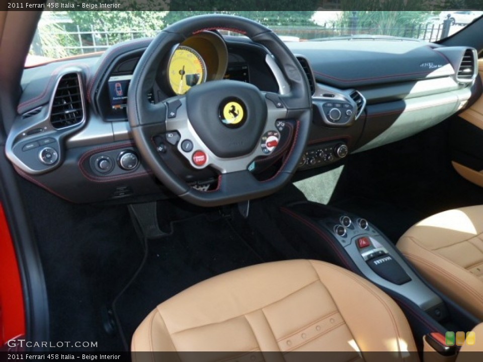 Beige 2011 Ferrari 458 Interiors