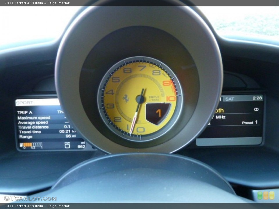 Beige Interior Gauges for the 2011 Ferrari 458 Italia #53979907