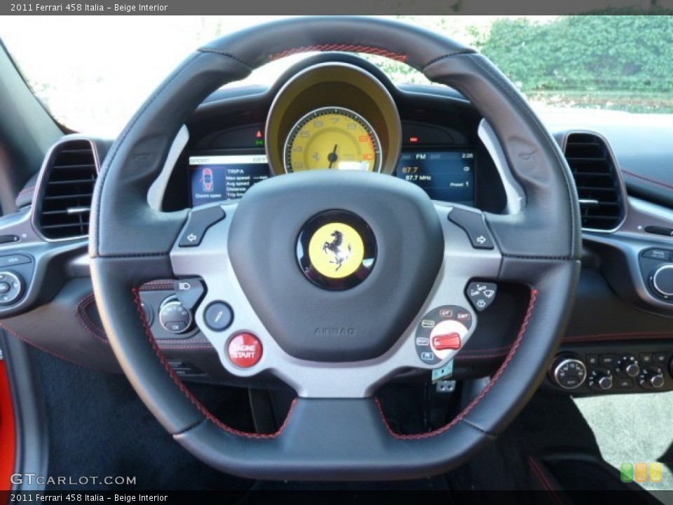 Beige Interior Steering Wheel for the 2011 Ferrari 458 Italia #53979916