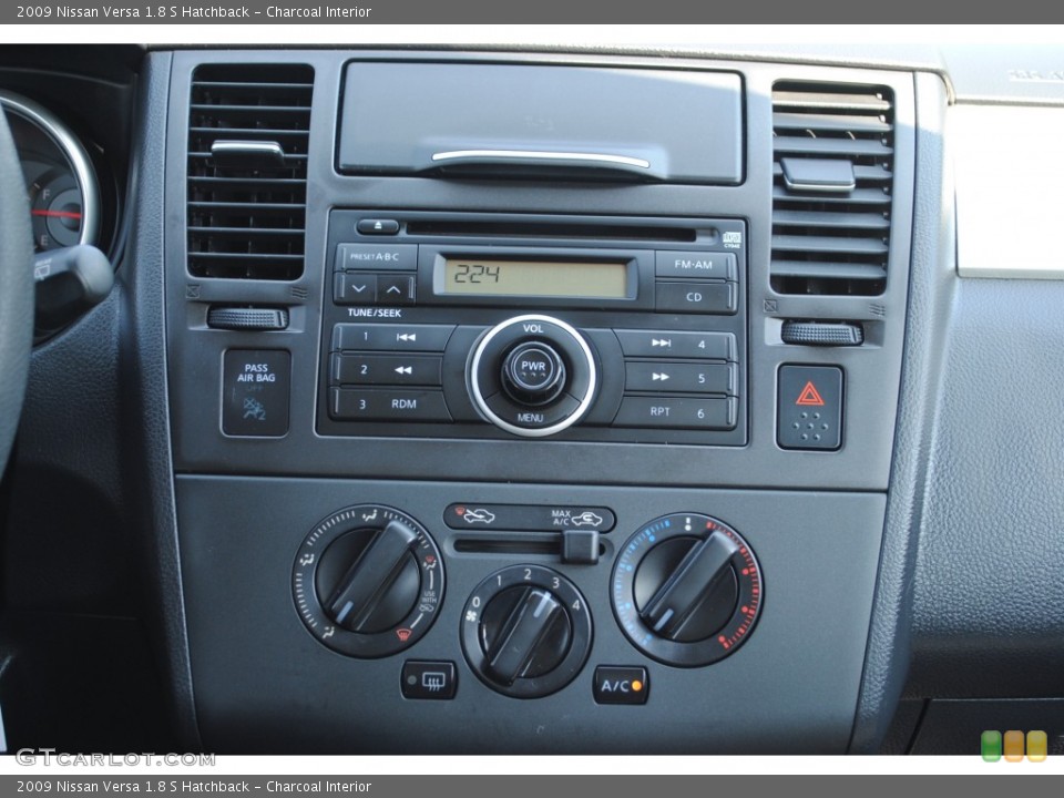Charcoal Interior Controls for the 2009 Nissan Versa 1.8 S Hatchback #53979991