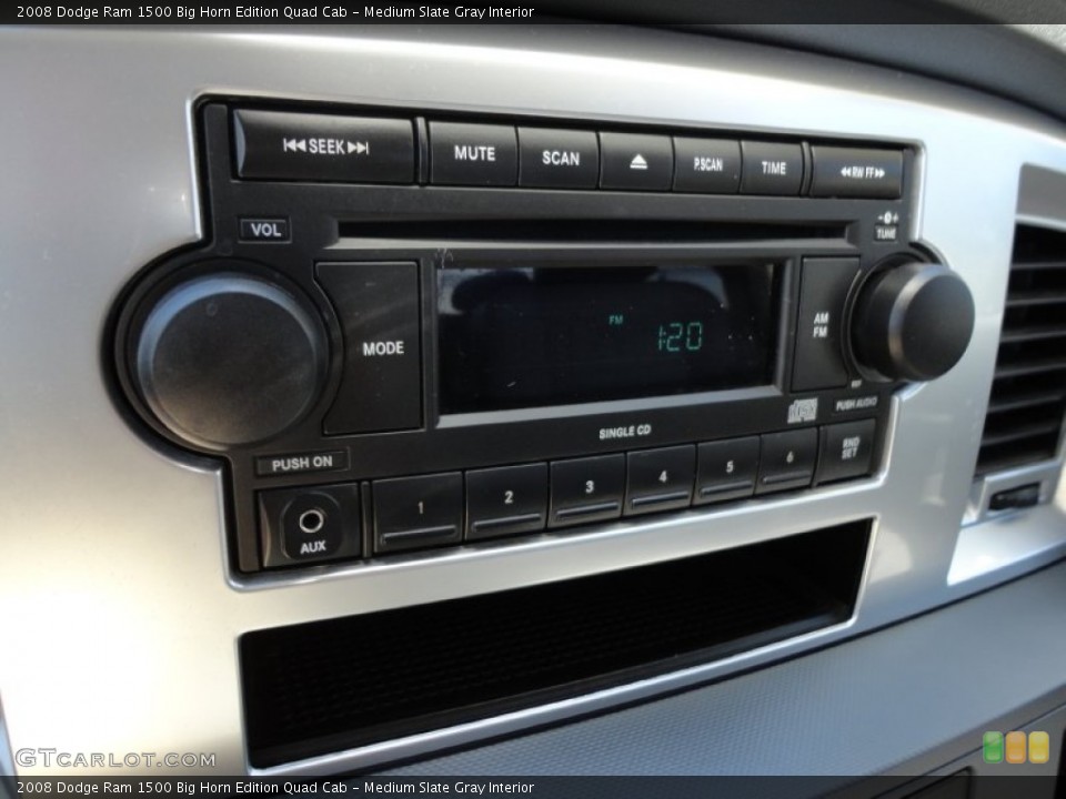 Medium Slate Gray Interior Audio System for the 2008 Dodge Ram 1500 Big Horn Edition Quad Cab #53985362