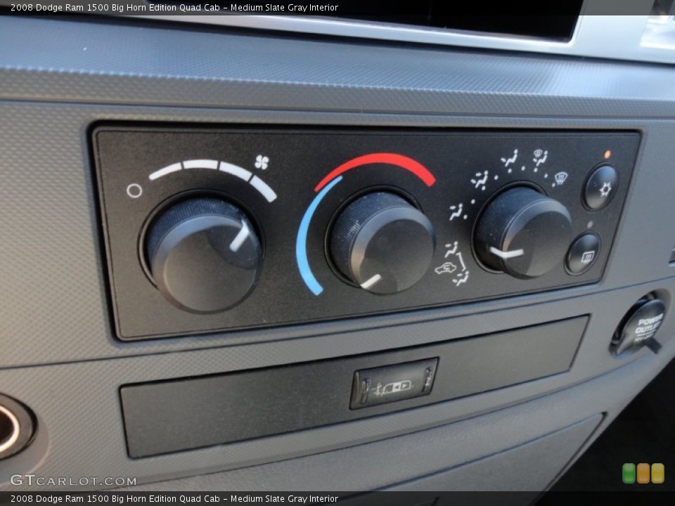 Medium Slate Gray Interior Controls for the 2008 Dodge Ram 1500 Big Horn Edition Quad Cab #53985371
