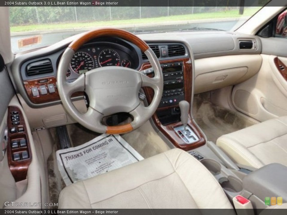 Beige Interior Dashboard for the 2004 Subaru Outback 3.0 L.L.Bean Edition Wagon #53985524