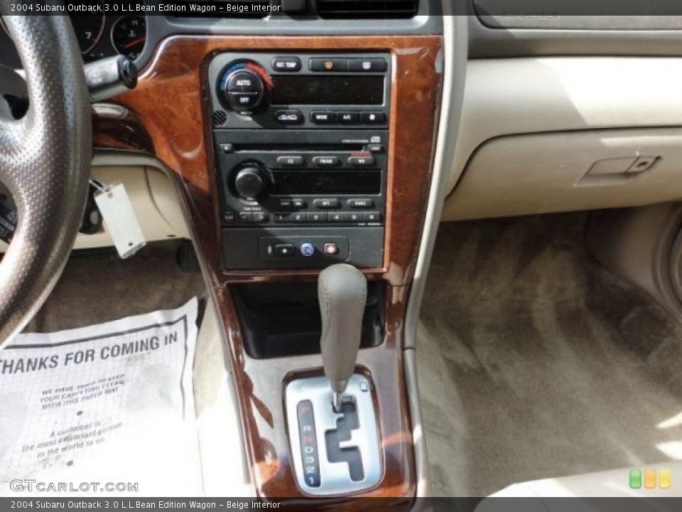 Beige Interior Controls for the 2004 Subaru Outback 3.0 L.L.Bean Edition Wagon #53985581