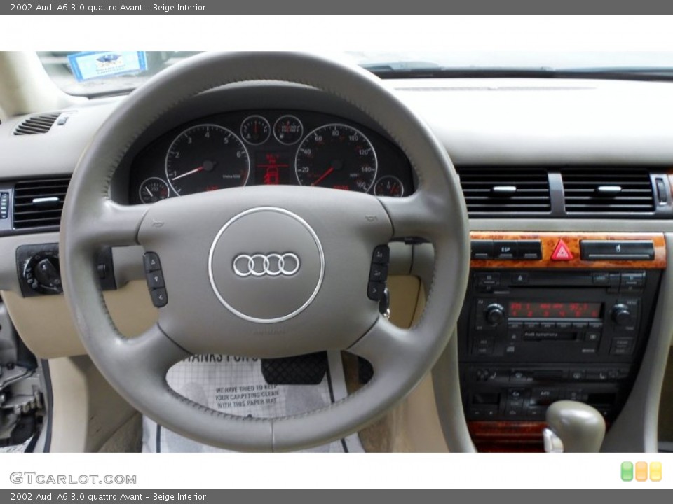 Beige Interior Steering Wheel for the 2002 Audi A6 3.0 quattro Avant #53985935