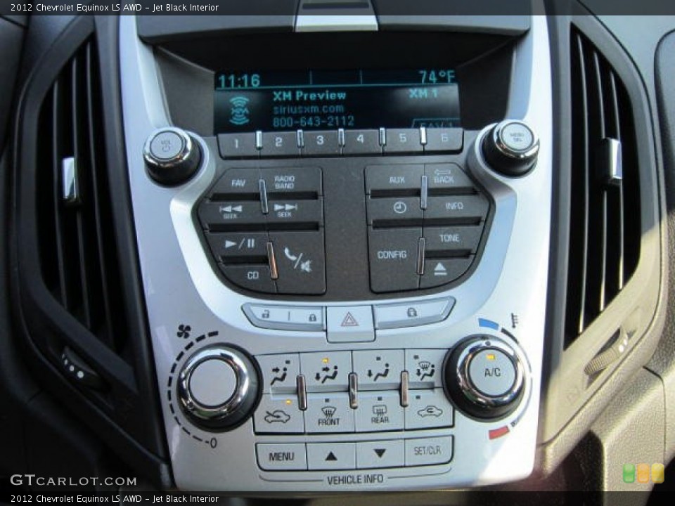 Jet Black Interior Controls for the 2012 Chevrolet Equinox LS AWD #53986921