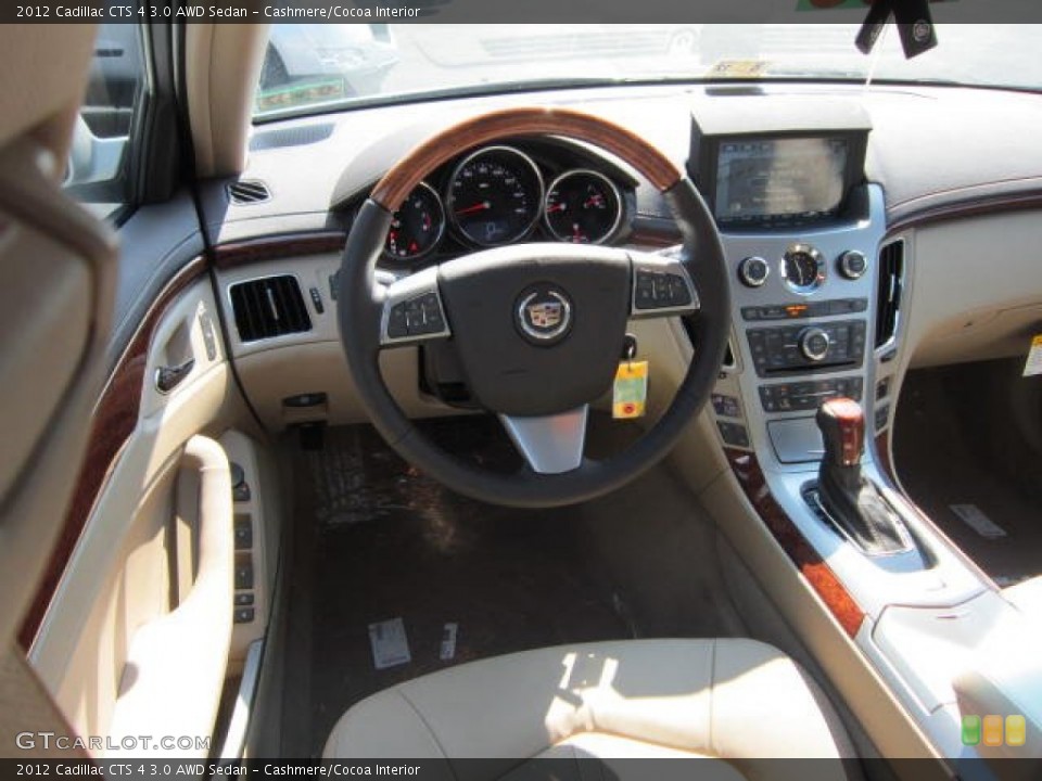 Cashmere/Cocoa Interior Dashboard for the 2012 Cadillac CTS 4 3.0 AWD Sedan #53987038
