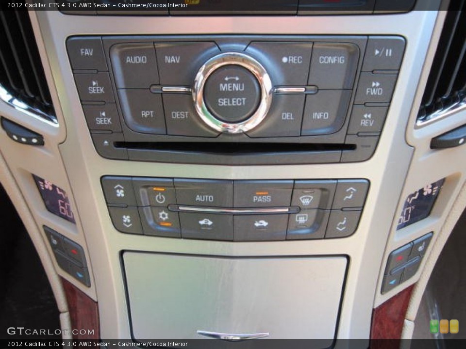 Cashmere/Cocoa Interior Controls for the 2012 Cadillac CTS 4 3.0 AWD Sedan #53987077
