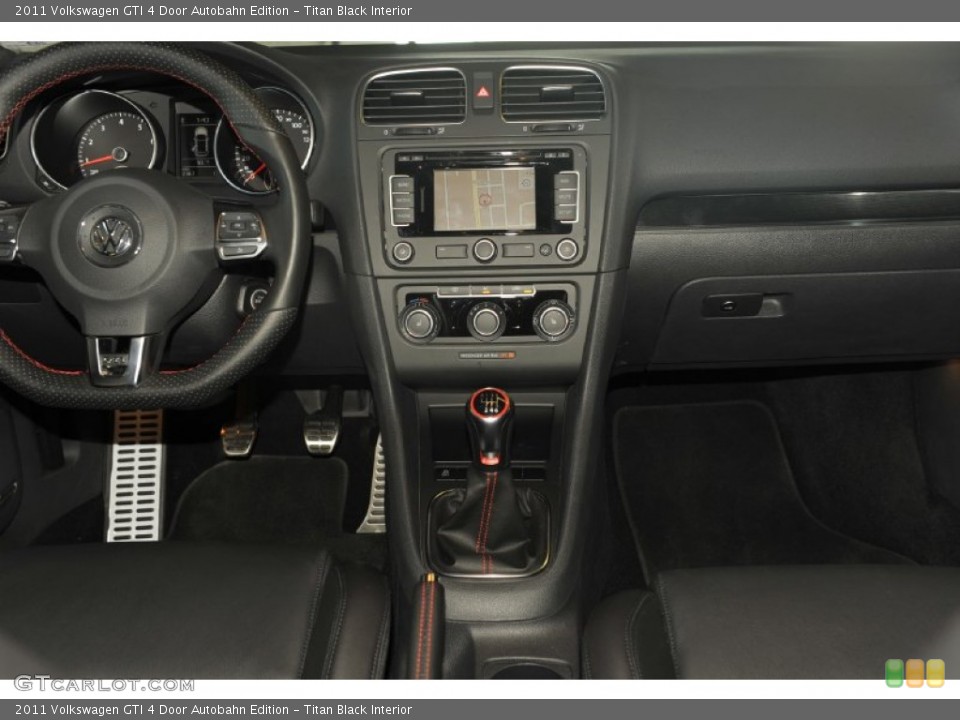 Titan Black Interior Dashboard for the 2011 Volkswagen GTI 4 Door Autobahn Edition #53989075