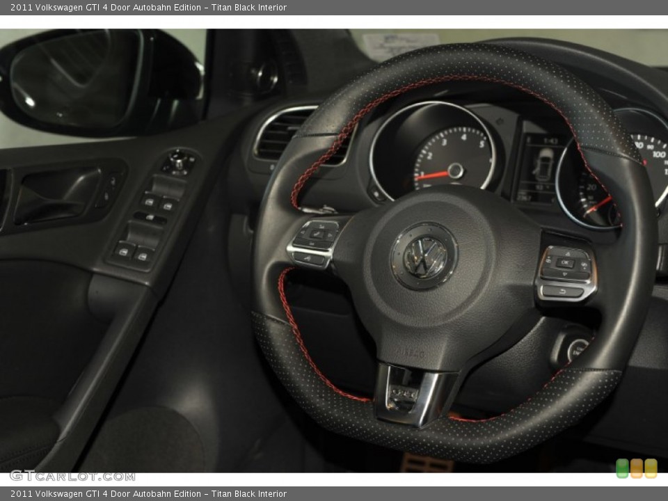 Titan Black Interior Steering Wheel for the 2011 Volkswagen GTI 4 Door Autobahn Edition #53989084