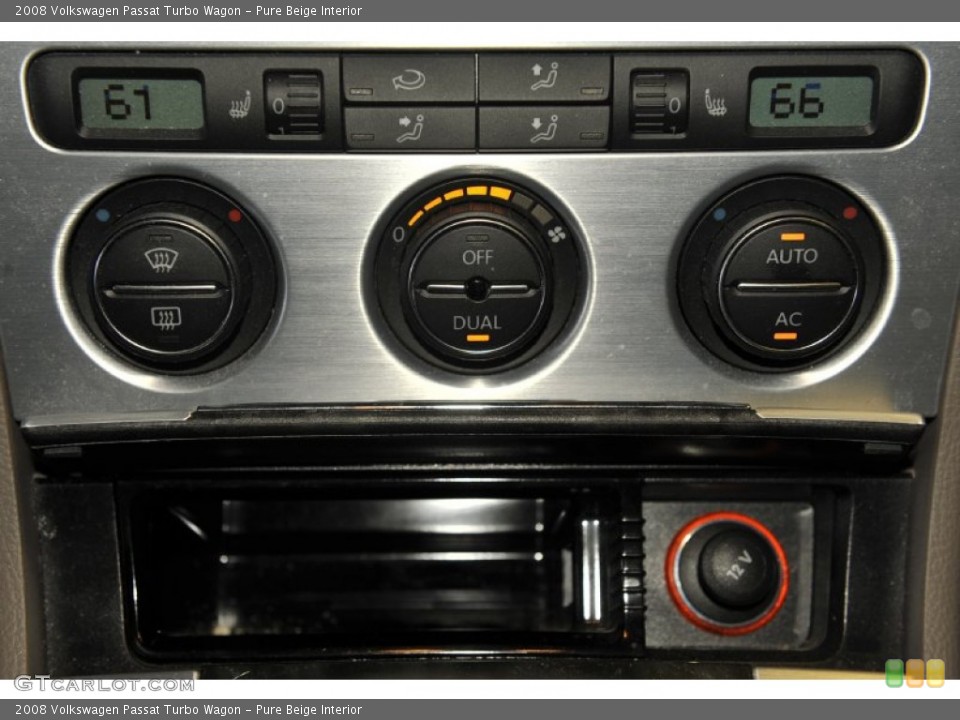 Pure Beige Interior Controls for the 2008 Volkswagen Passat Turbo Wagon #53990496