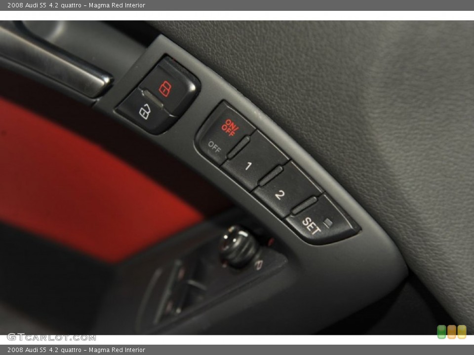 Magma Red Interior Controls for the 2008 Audi S5 4.2 quattro #53992916