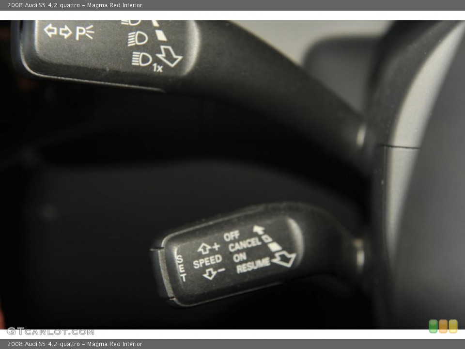 Magma Red Interior Controls for the 2008 Audi S5 4.2 quattro #53992949