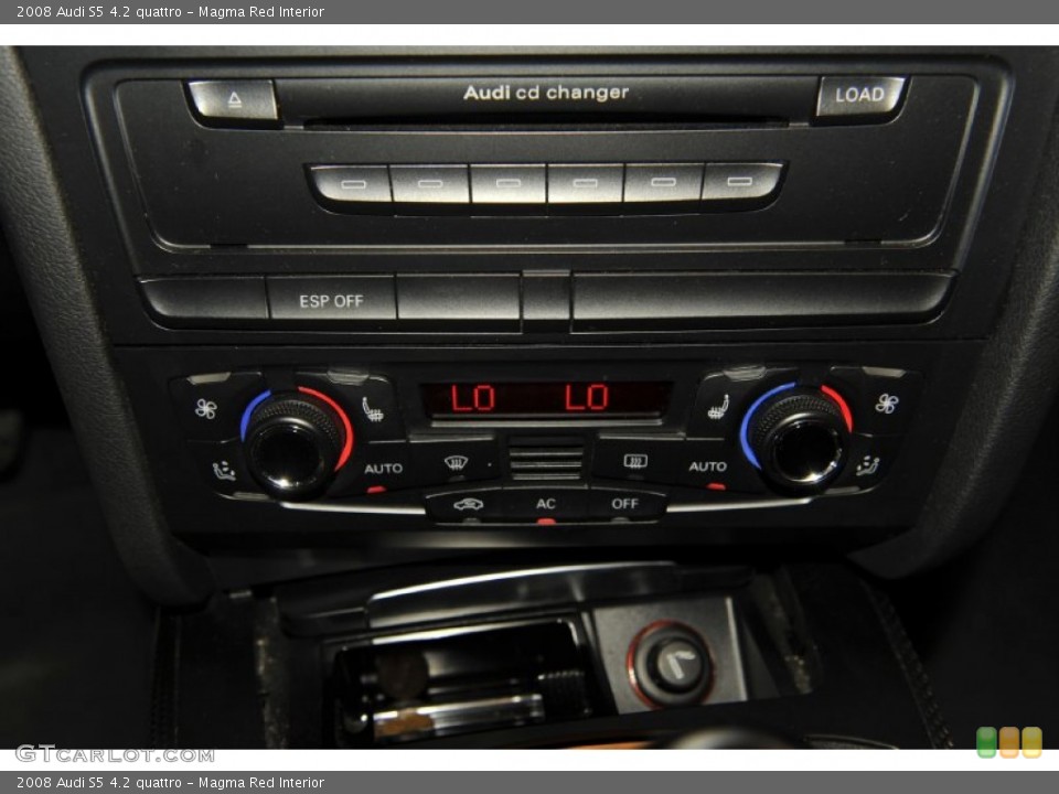 Magma Red Interior Controls for the 2008 Audi S5 4.2 quattro #53993024