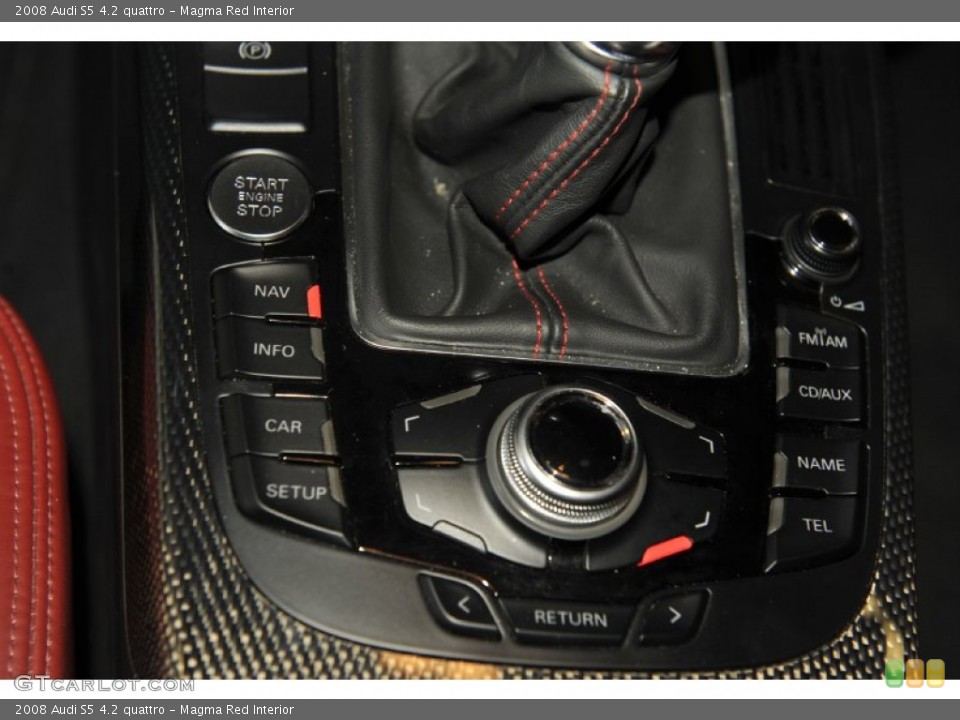 Magma Red Interior Controls for the 2008 Audi S5 4.2 quattro #53993057