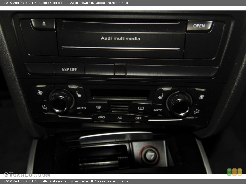 Tuscan Brown Silk Nappa Leather Interior Controls for the 2010 Audi S5 3.0 TFSI quattro Cabriolet #53994980