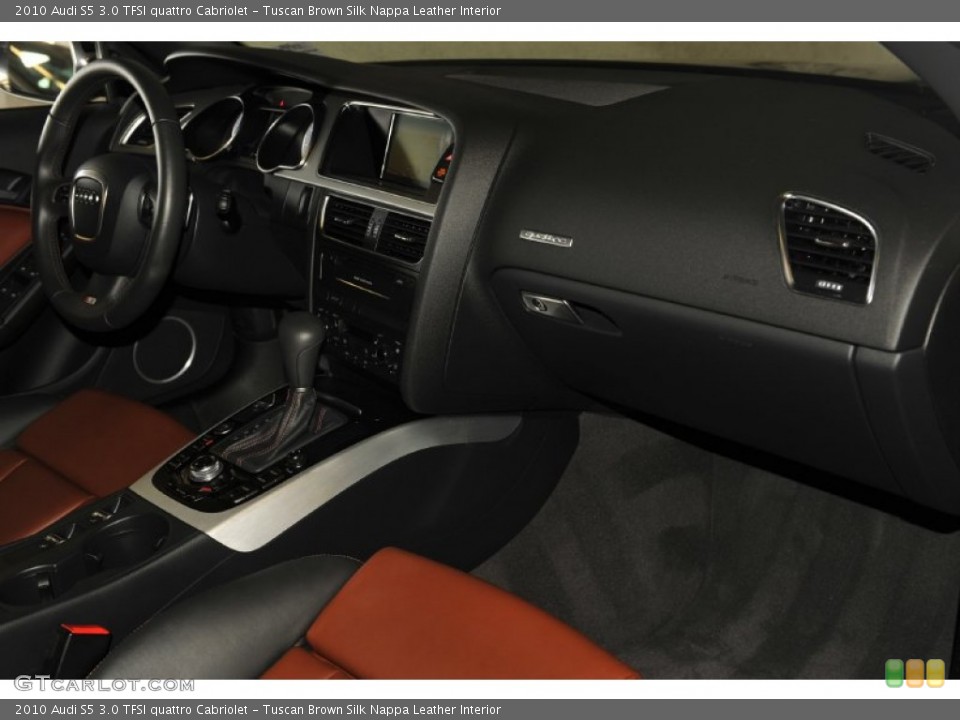 Tuscan Brown Silk Nappa Leather Interior Dashboard for the 2010 Audi S5 3.0 TFSI quattro Cabriolet #53995202