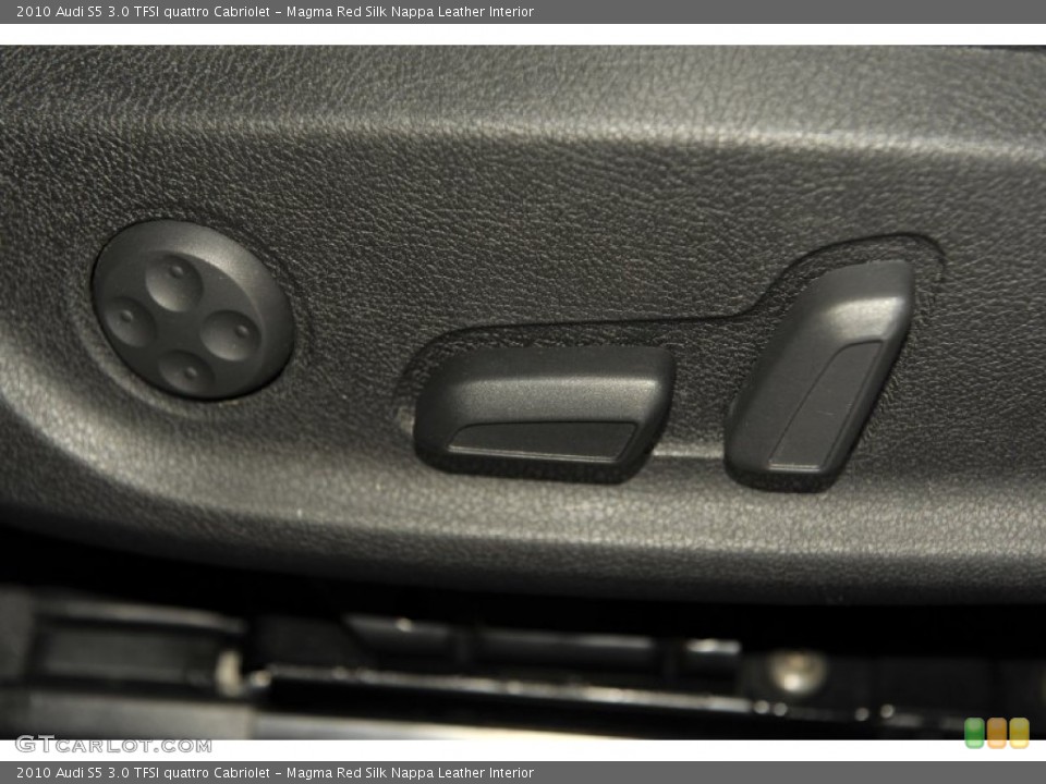 Magma Red Silk Nappa Leather Interior Controls for the 2010 Audi S5 3.0 TFSI quattro Cabriolet #53995409