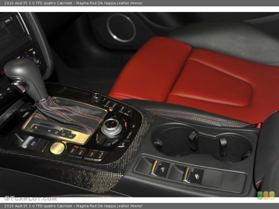 Magma Red Silk Nappa Leather Interior Controls for the 2010 Audi S5 3.0 TFSI quattro Cabriolet #53995427