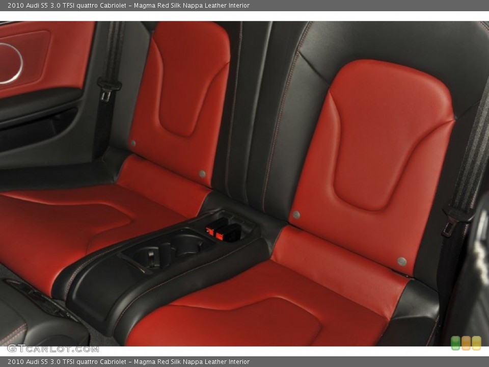 Magma Red Silk Nappa Leather Interior Photo for the 2010 Audi S5 3.0 TFSI quattro Cabriolet #53995538