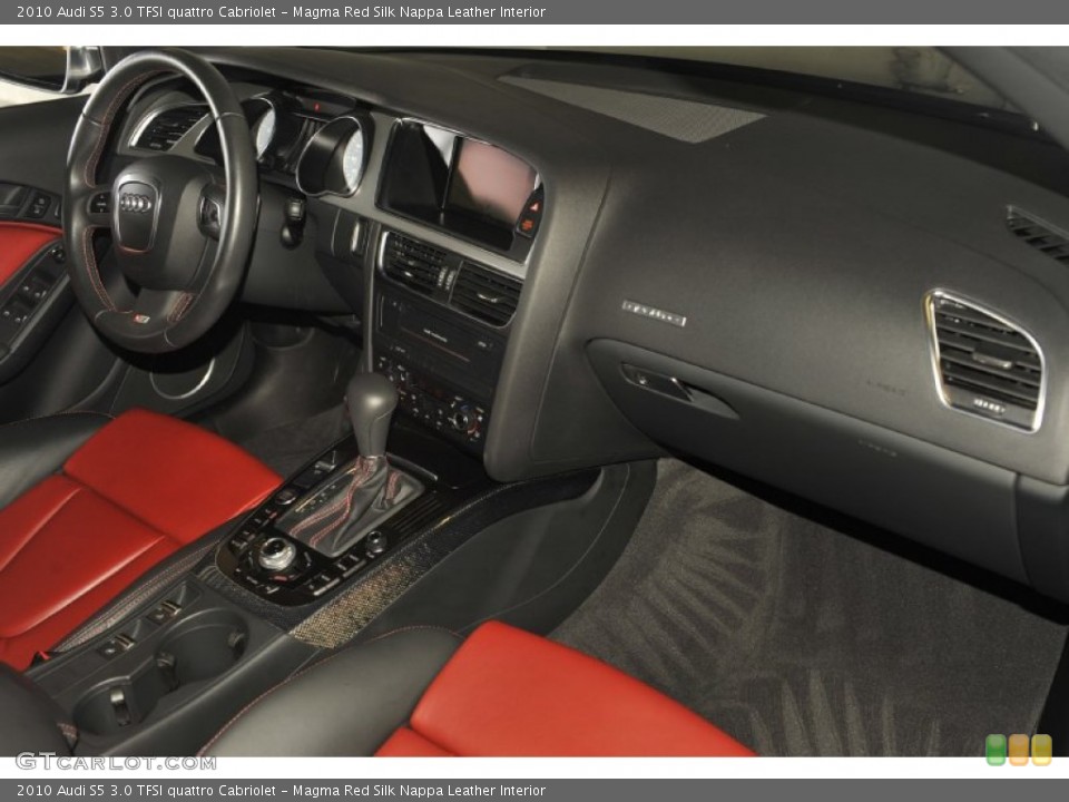 Magma Red Silk Nappa Leather Interior Dashboard for the 2010 Audi S5 3.0 TFSI quattro Cabriolet #53995619
