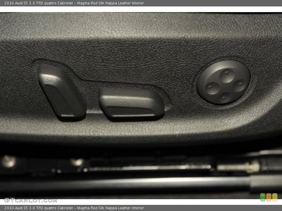 Magma Red Silk Nappa Leather Interior Controls for the 2010 Audi S5 3.0 TFSI quattro Cabriolet #53995637