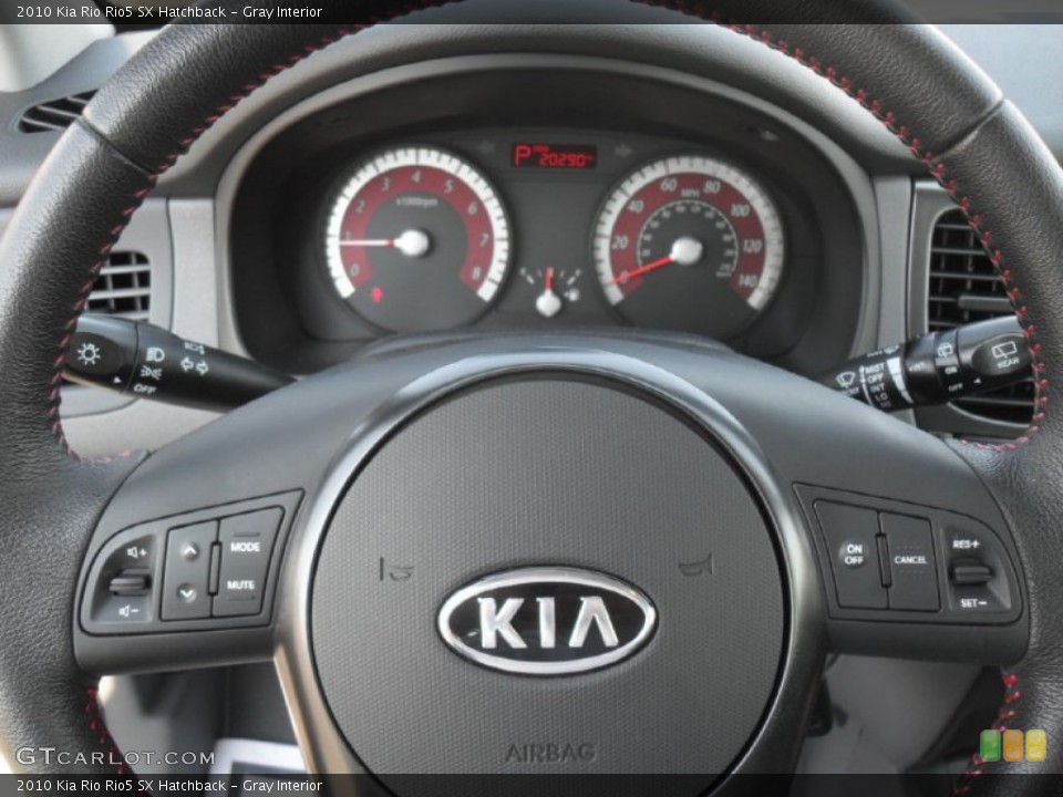 Gray Interior Controls for the 2010 Kia Rio Rio5 SX Hatchback #53996702
