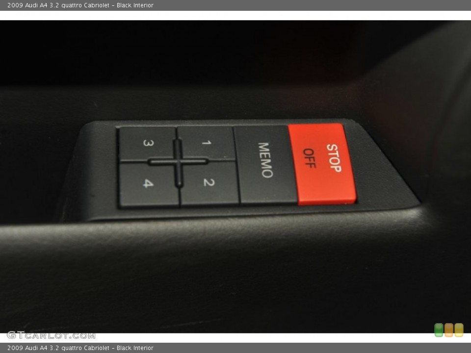 Black Interior Controls for the 2009 Audi A4 3.2 quattro Cabriolet #53997400