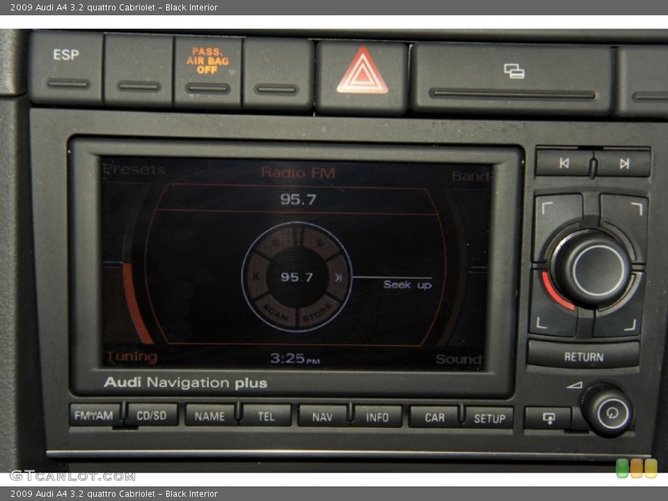 Black Interior Controls for the 2009 Audi A4 3.2 quattro Cabriolet #53997476