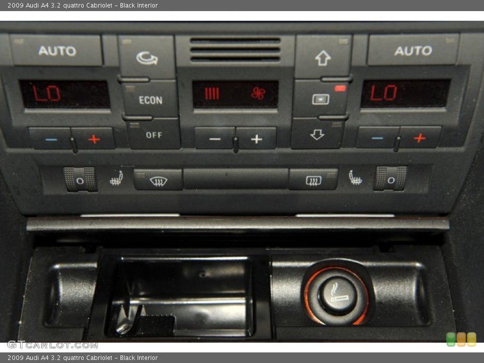 Black Interior Controls for the 2009 Audi A4 3.2 quattro Cabriolet #53997483