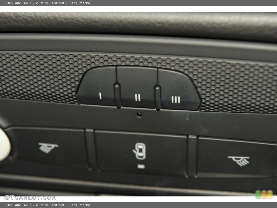 Black Interior Controls for the 2009 Audi A4 3.2 quattro Cabriolet #53997500